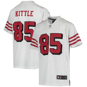 youth nike george kittle white san francisco 49ers color ru